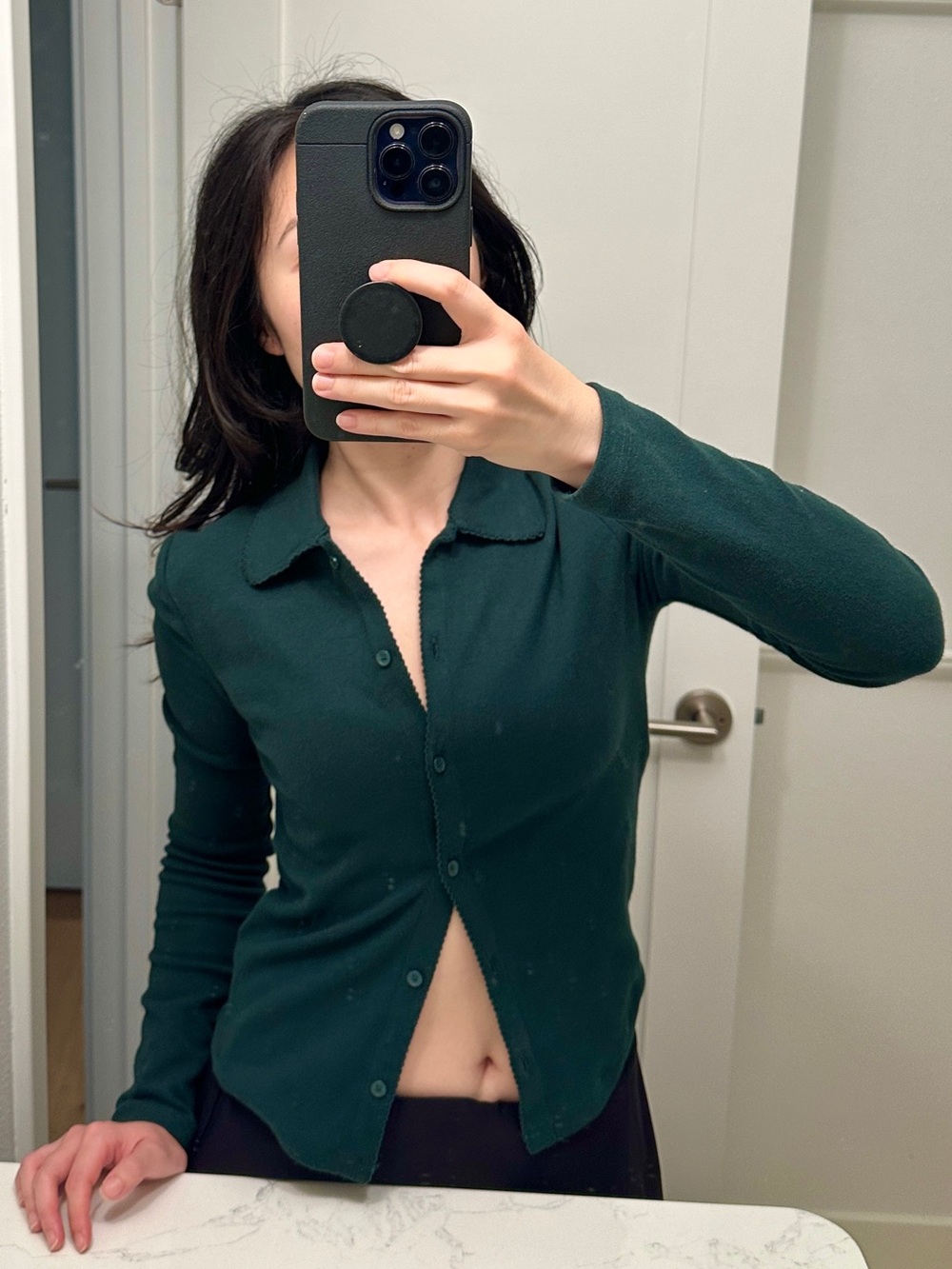 NWOT Aritzia Sunday Best Semester Longsleeve Cardigan in Scarab Green XS